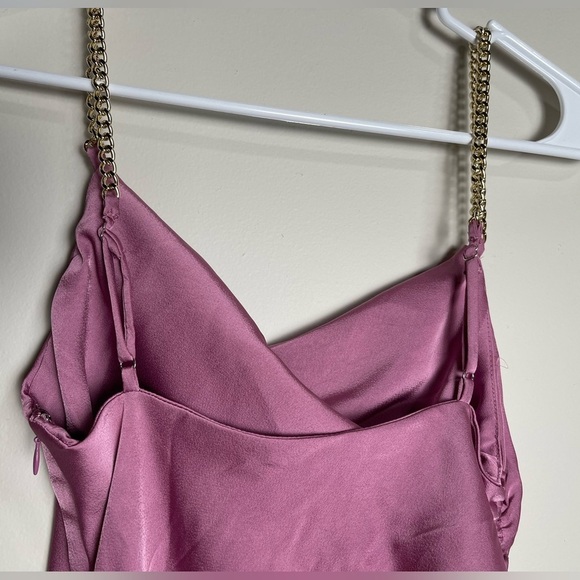 ASTR Trista Satin Rhinestone Strap Mini Dress - Picture 10 of 14